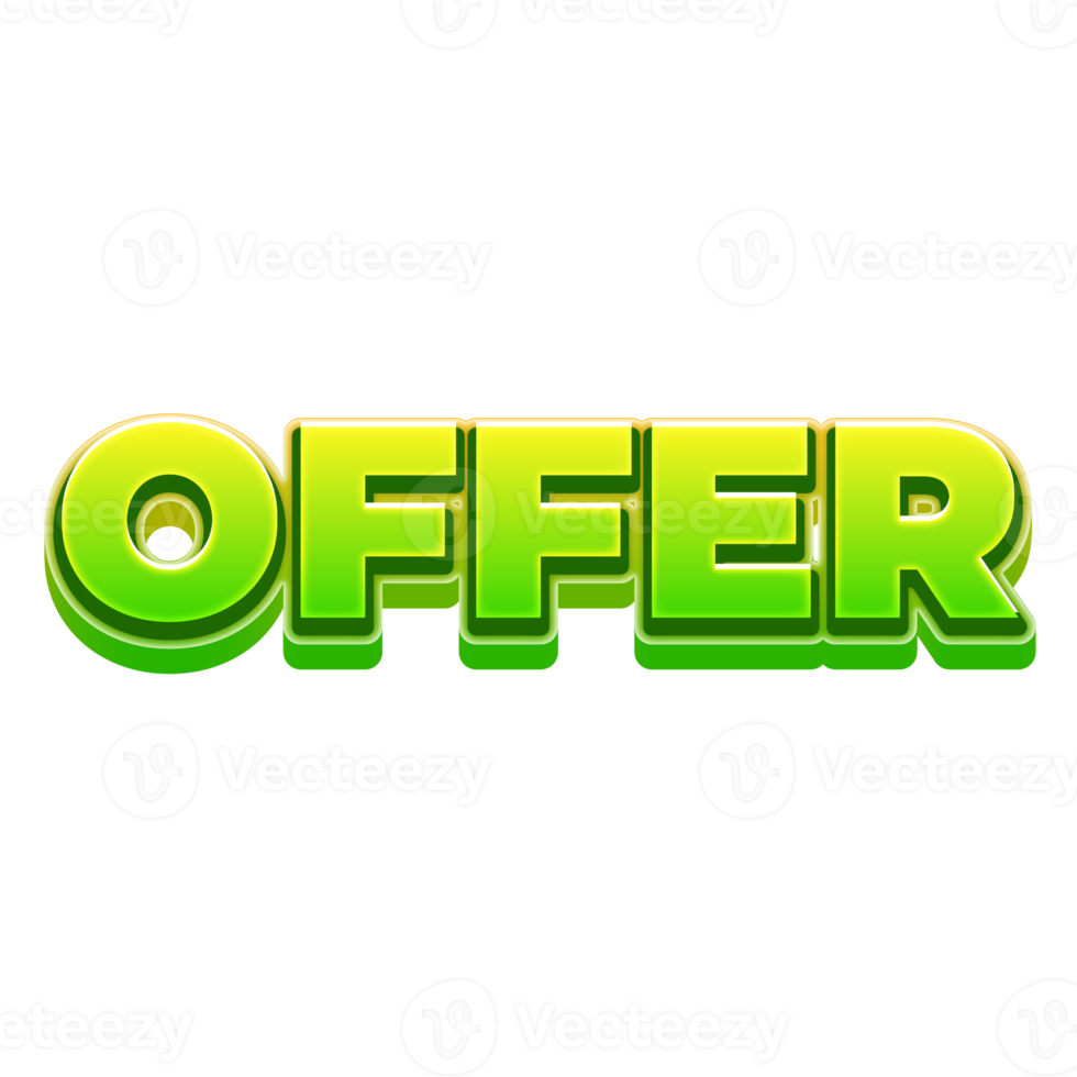 Offer 3D Marketing Label Text png