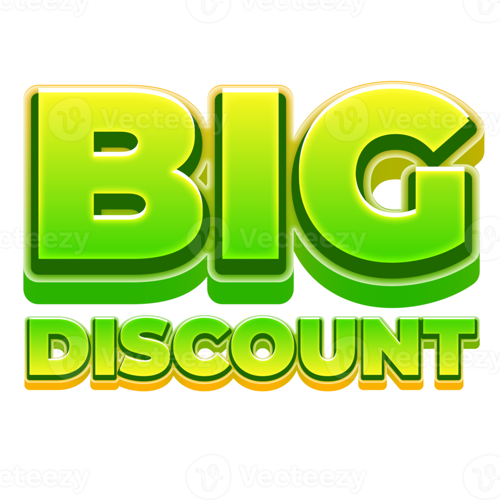 Big Discount 3D Marketing Label Text png