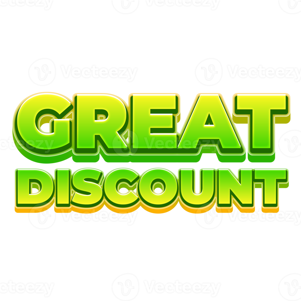Great Discount 3D Marketing Label Text png