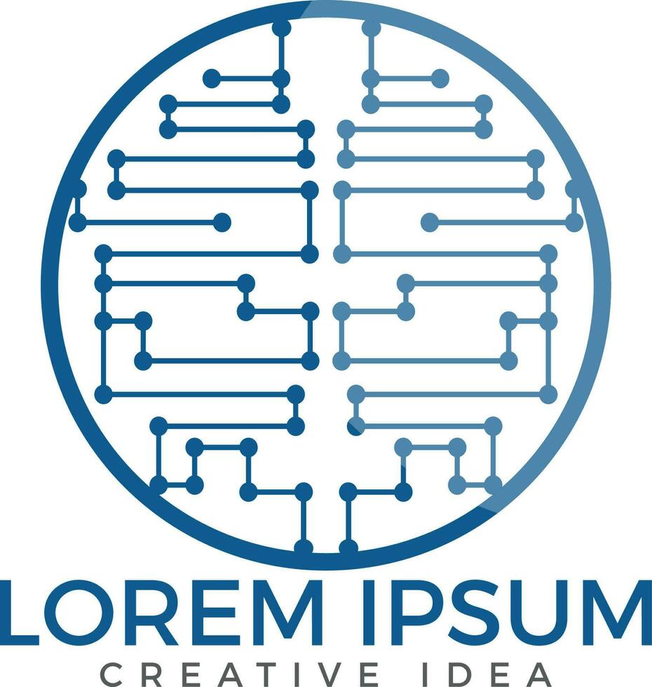 Abstract data sharing network logo design. Technology, computer, data and innovation logo design. vector