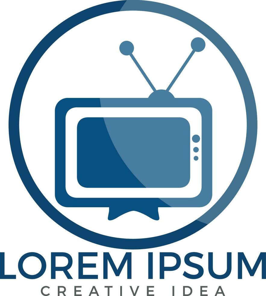 TV media logo design. TV Service Logo Template Design. vector