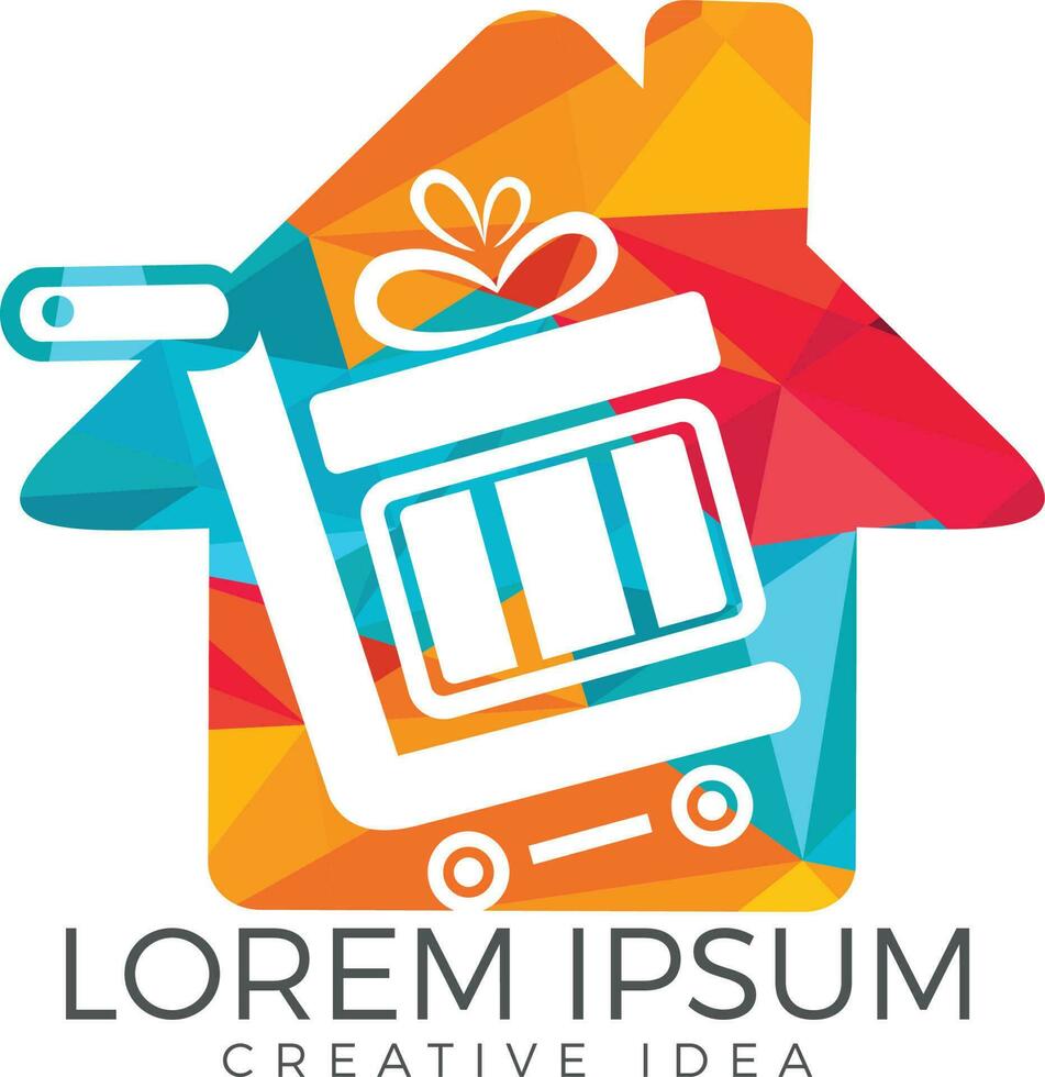 Gift House Logo Design Element. vector