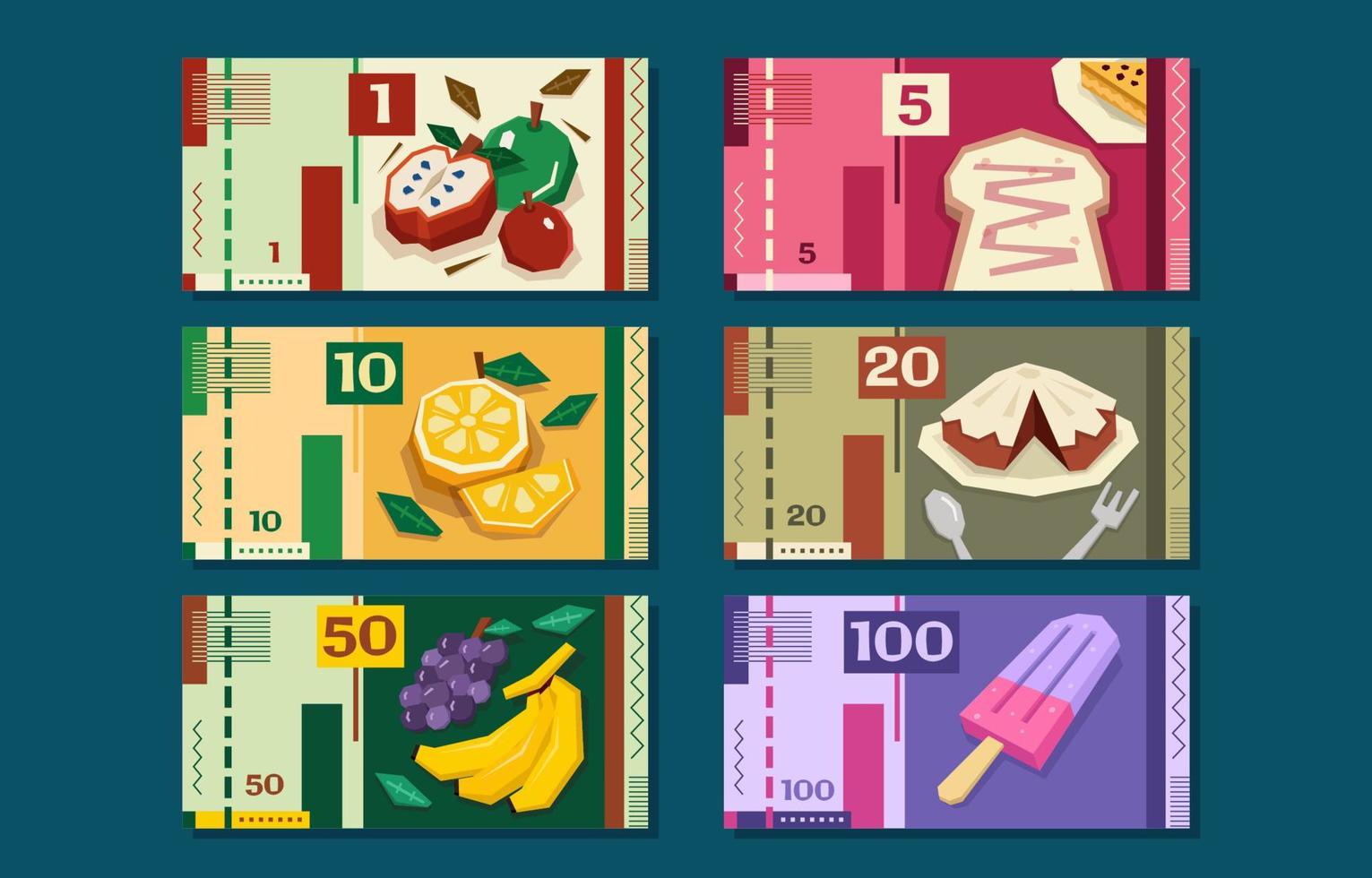 Fake Paper Money Collections vector