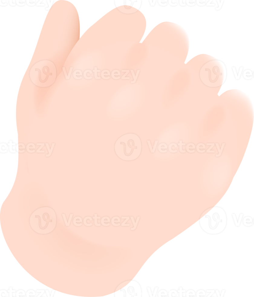 tecken språk hand signal 3d png