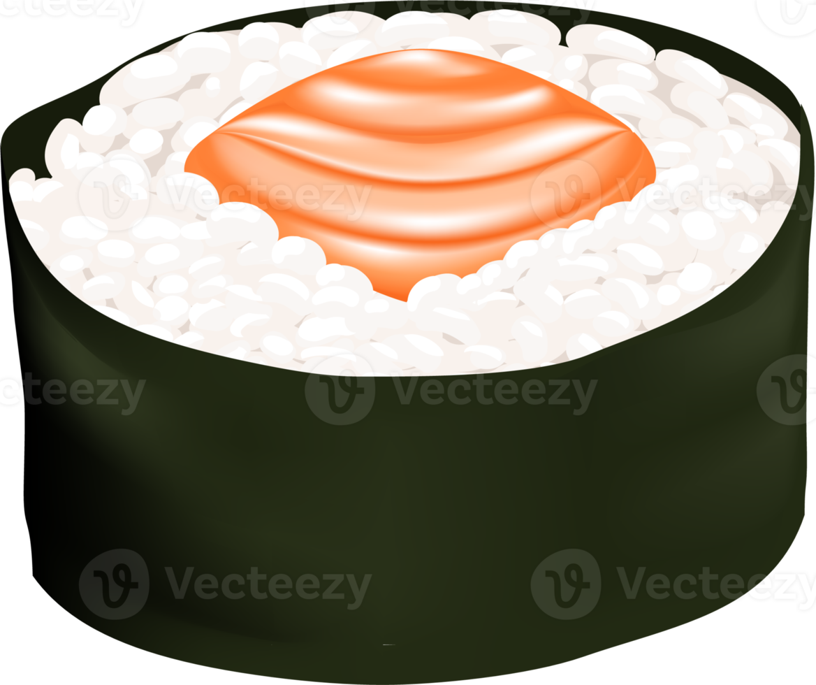 conjunto de sushi comida tradicional japonesa png