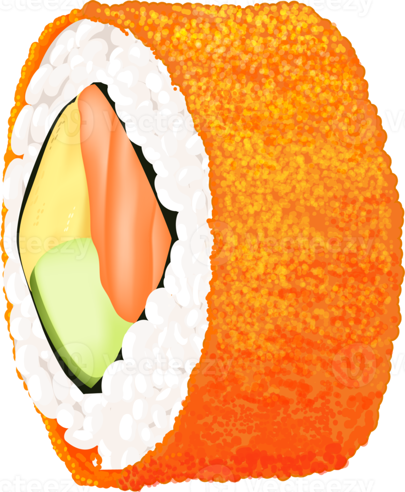 conjunto de comida tradicional japonesa de sushi png