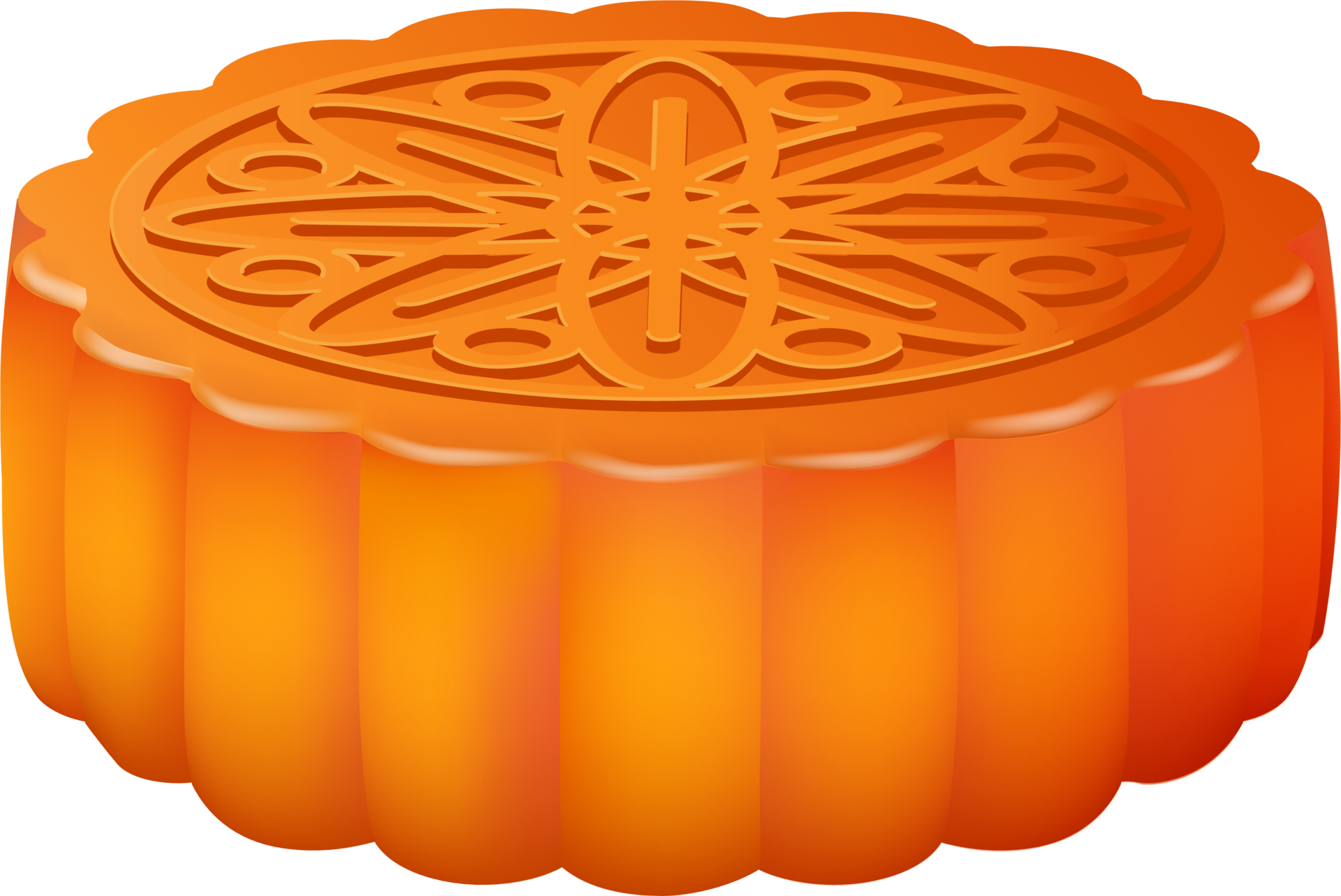 Mooncakes Top And Side View Clipart Illustration With Chinese Text