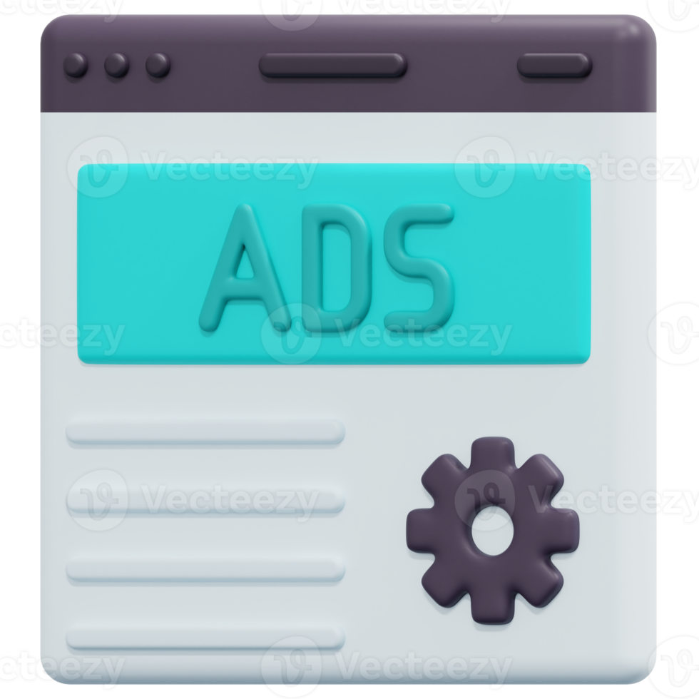 ilustración de icono de render 3d de publicidad png