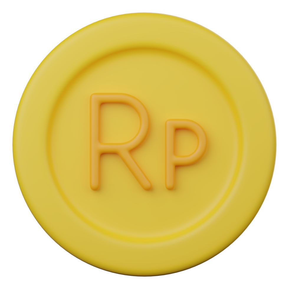 indonesian rupiah coin 3d icon png