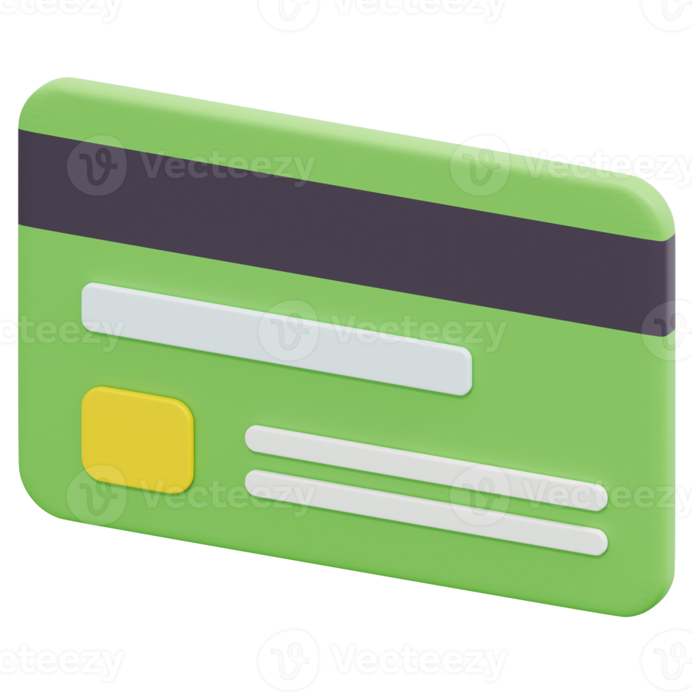 credit card 3d render icon illustration png