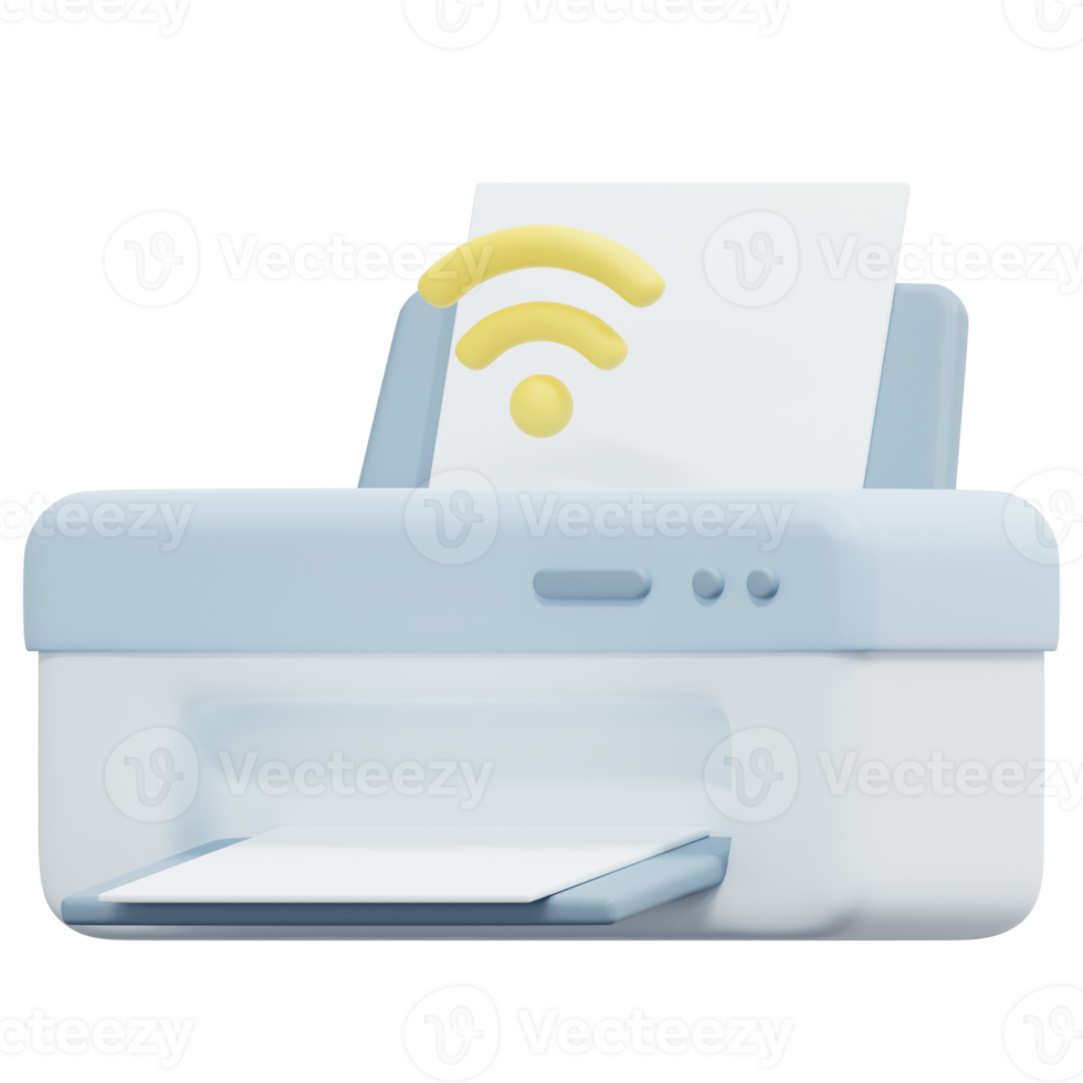 printer 3d render icon illustration png