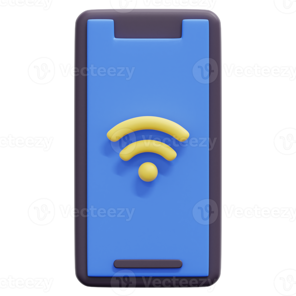 smartphone 3d render icon illustration png