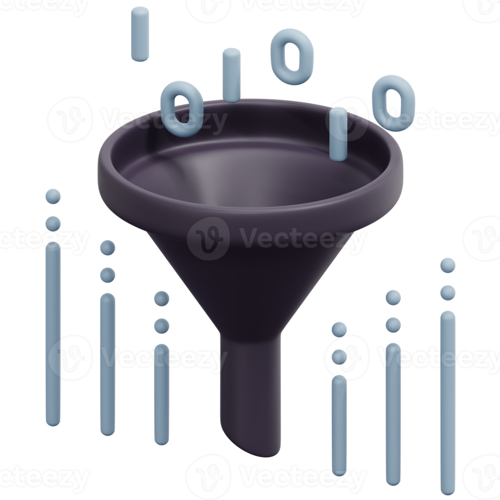 filter 3d render icon illustration png