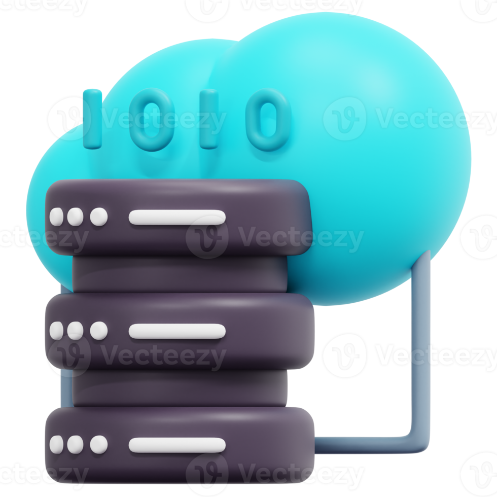 big data 3d render icon illustration png