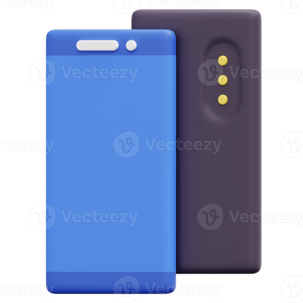 smartphone 3d render icon illustration png