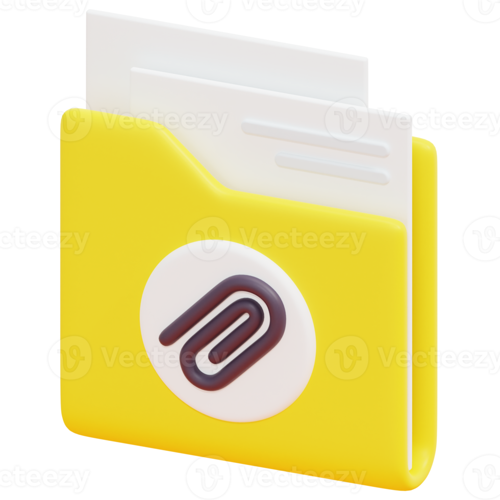 folder 3d render icon illustration png