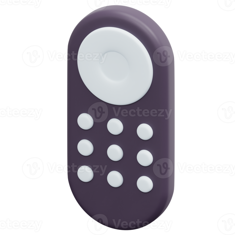 remote control 3d render icon illustration png