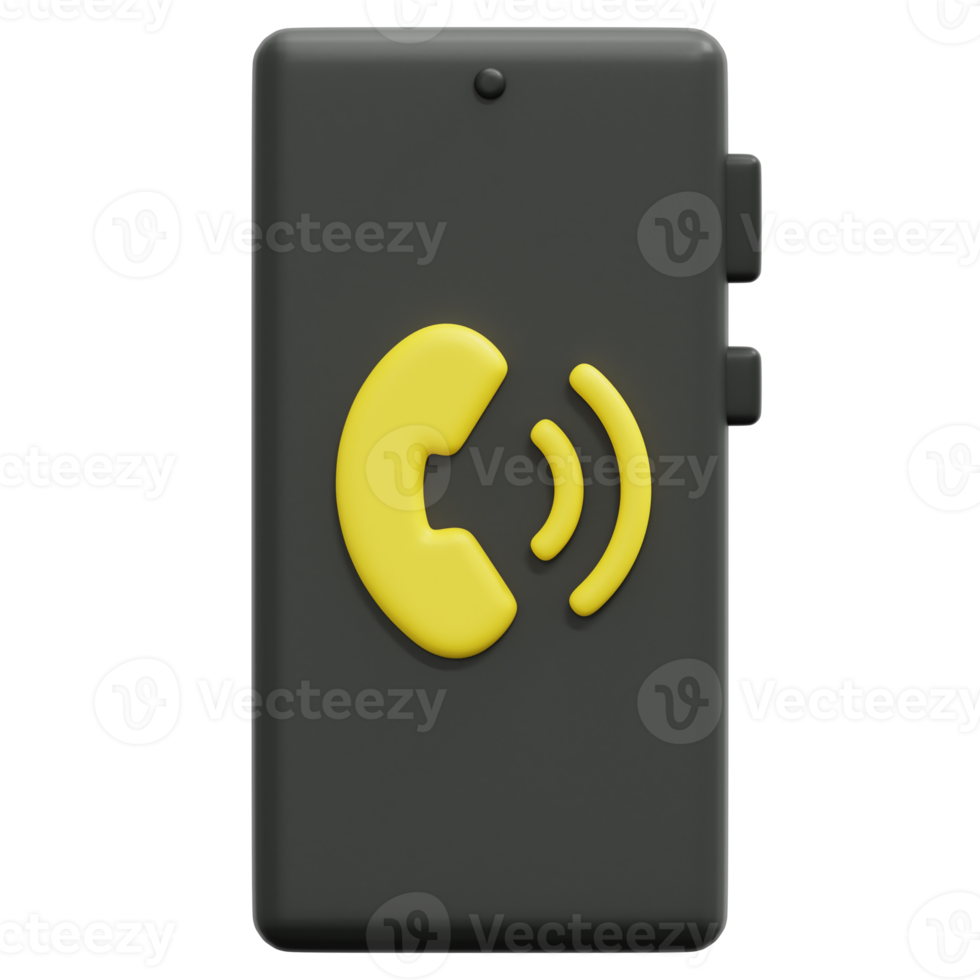 phone call 3d render icon illustration png