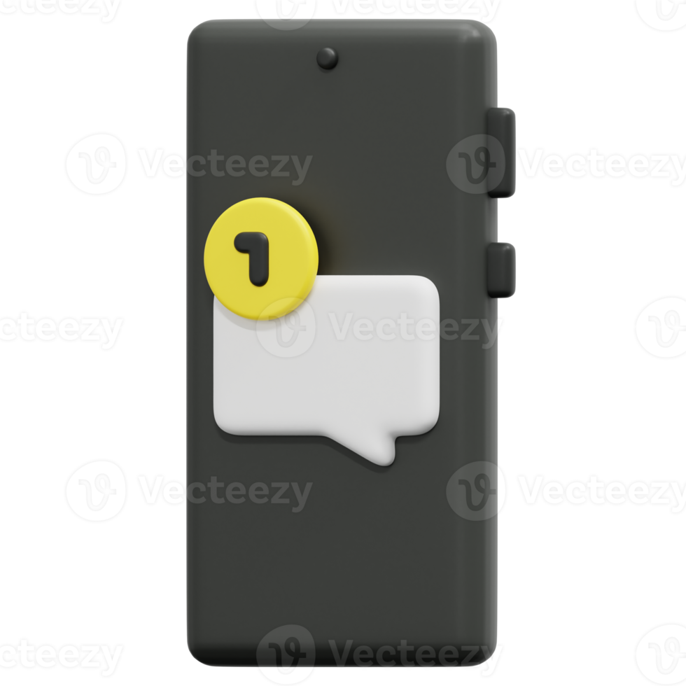 message 3d render icon illustration png