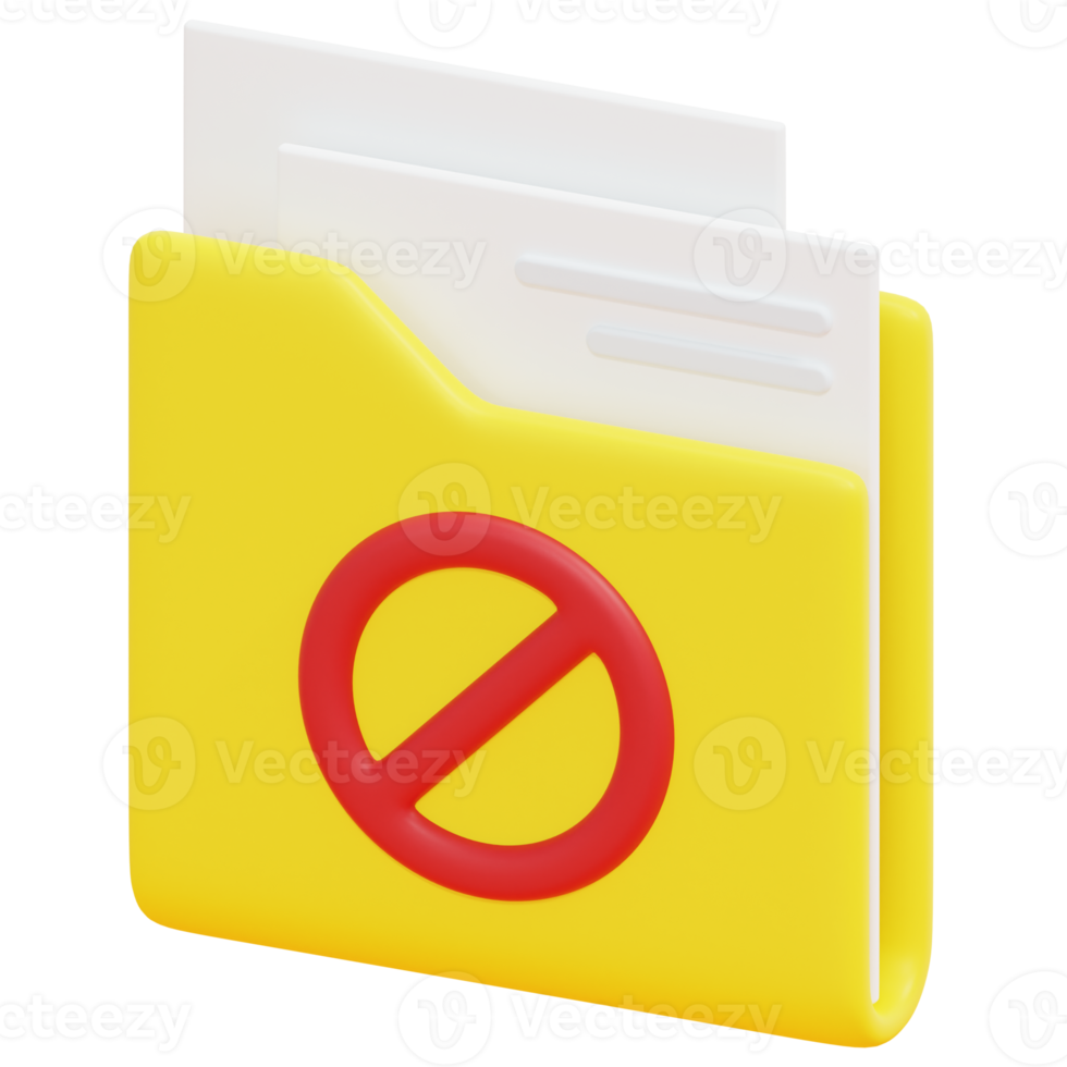 folder 3d render icon illustration png