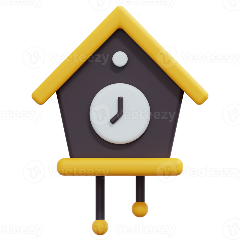 cuckoo 3d render icon illustration png