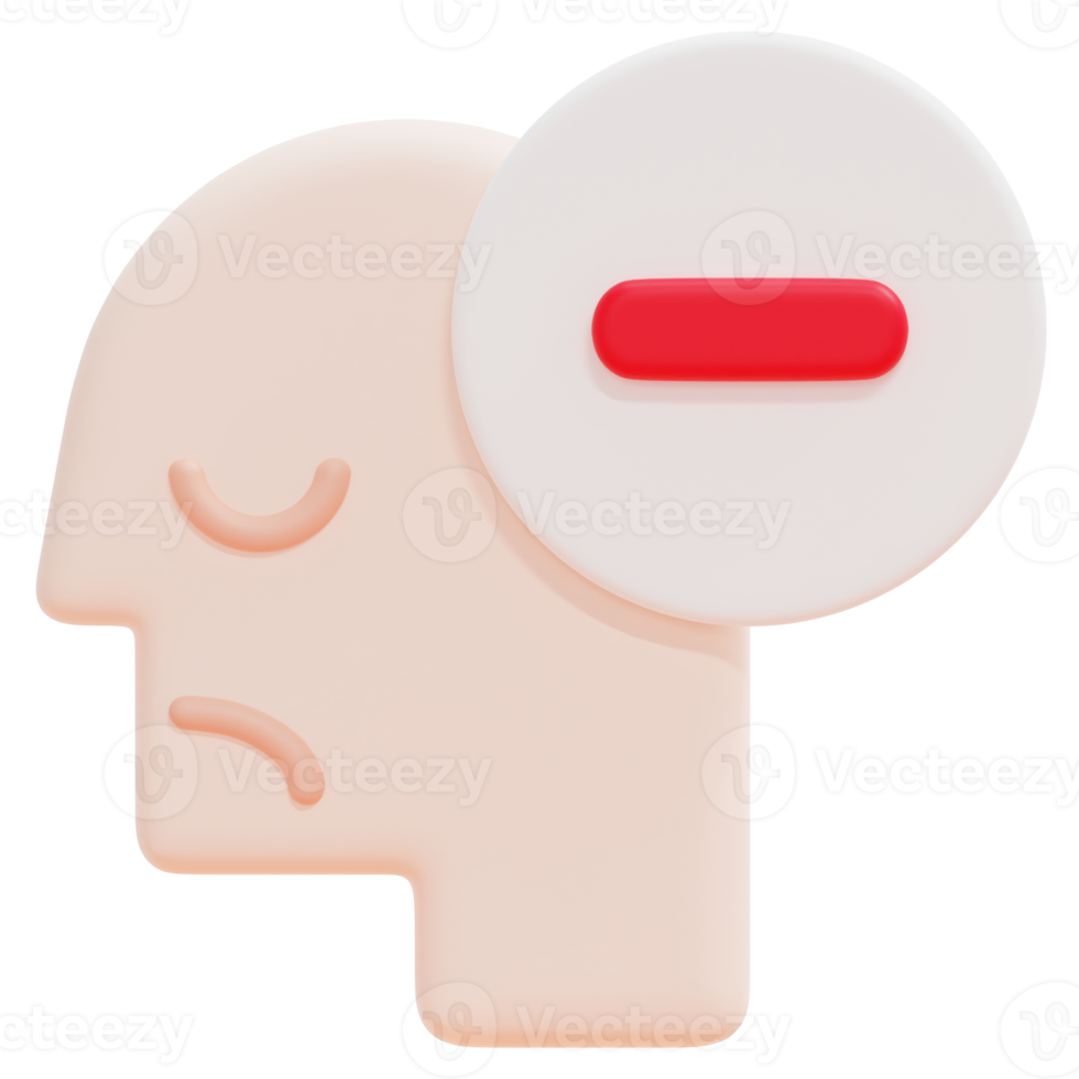 negative 3d render icon illustration png