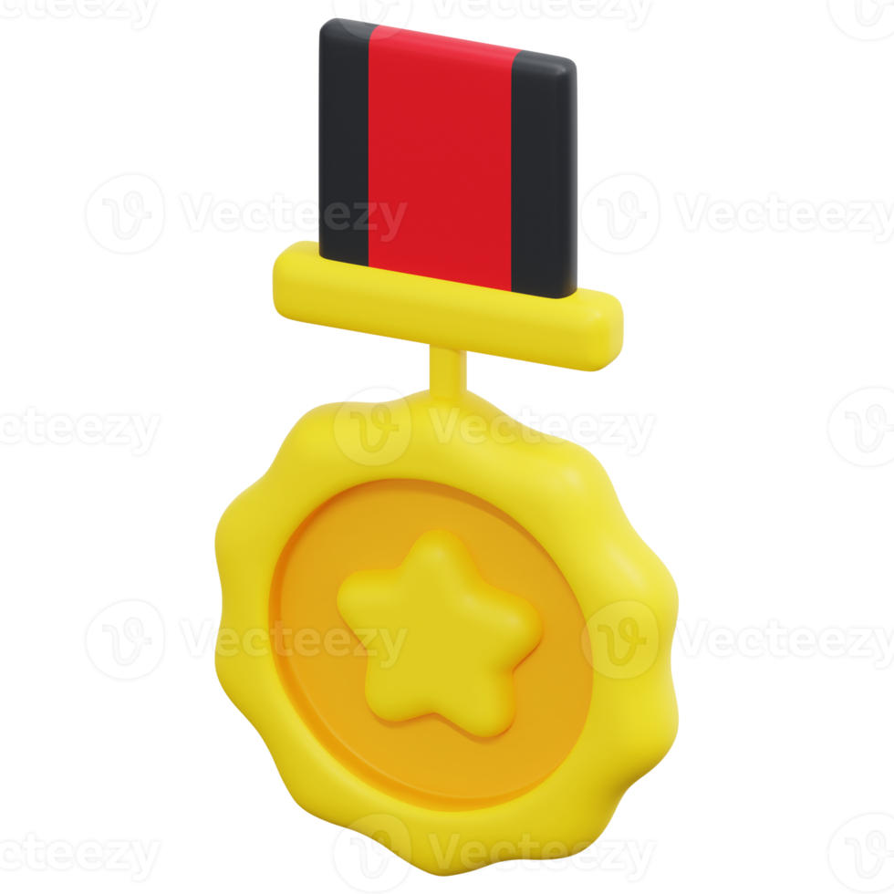 medal 3d render icon illustration png