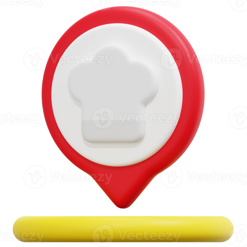 restaurant 3d render icon illustration png