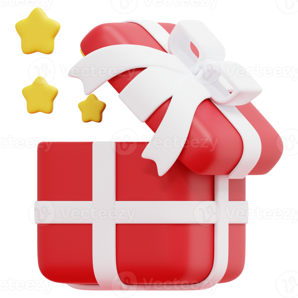 gift box 3d render icon illustration png
