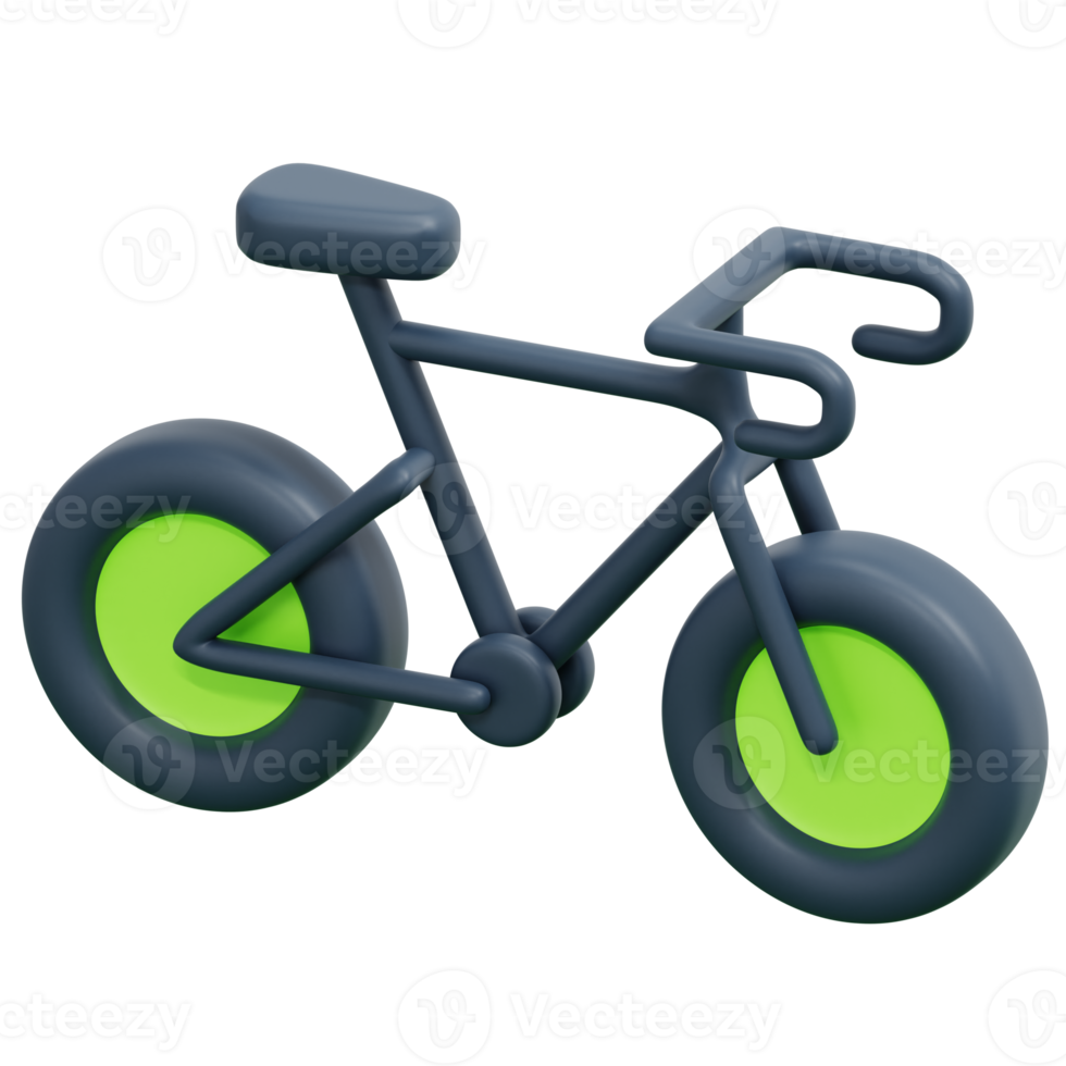 bicycle 3d render icon illustration png