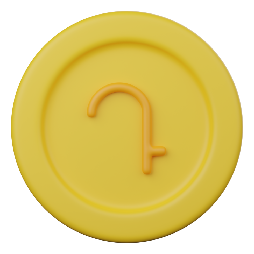 armenian dram coin 3d icon png