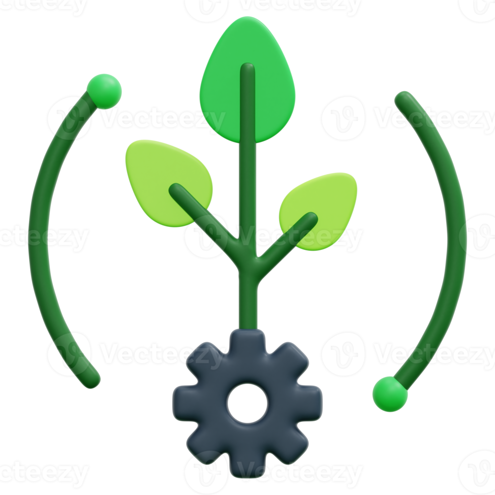 ecosistema 3d render icono ilustración png