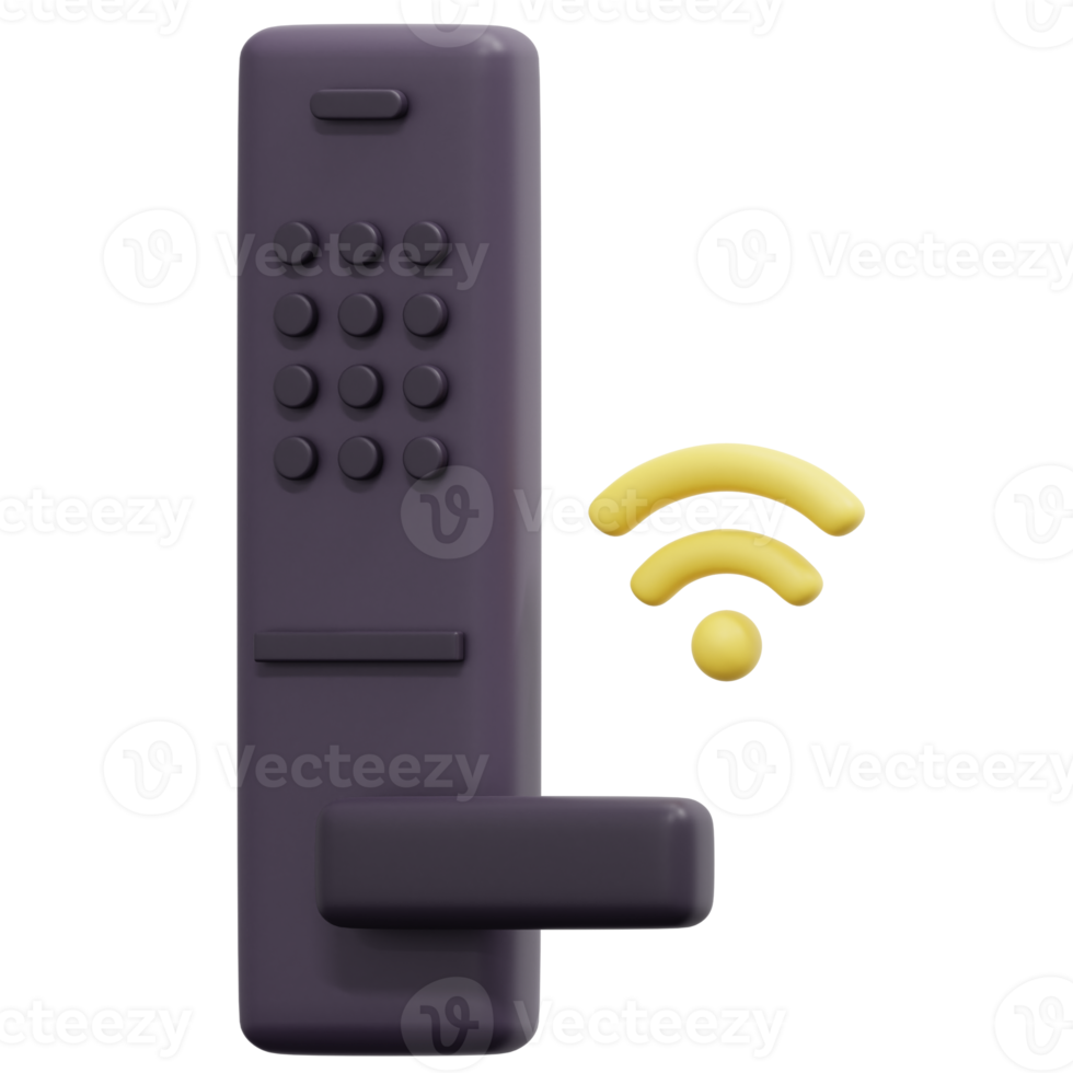 door lock 3d render icon illustration png