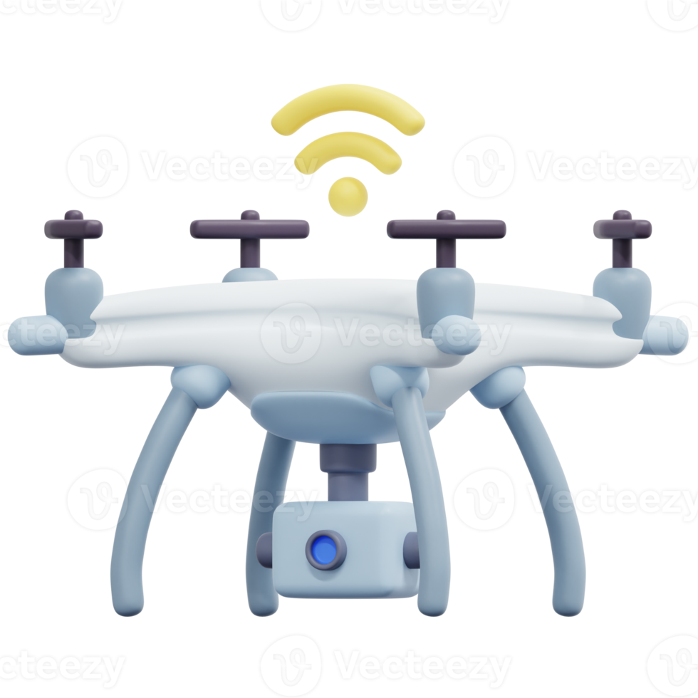 illustration d'icône de rendu 3d drone png