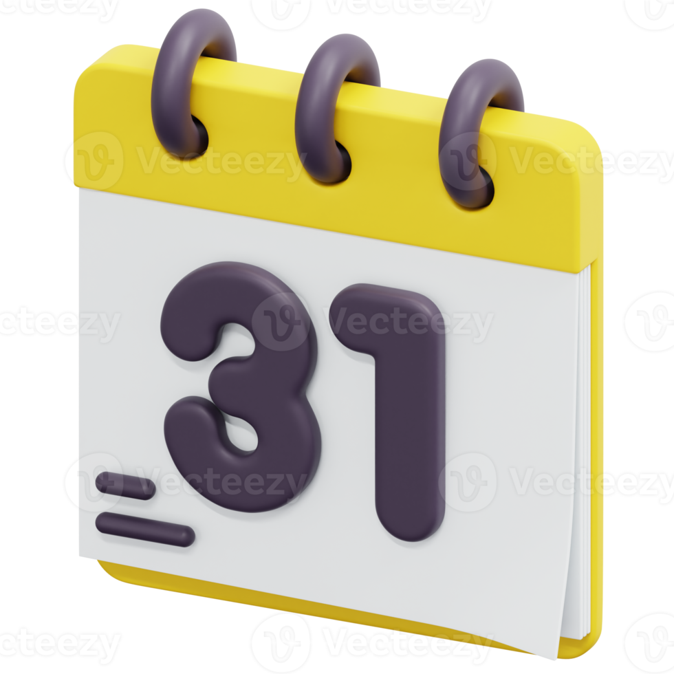 calendar 3d render icon illustration png