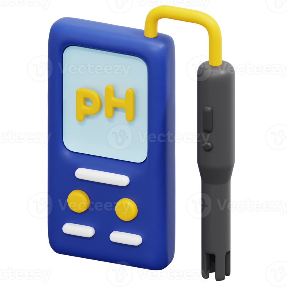 ph meter 3d render icon illustration png