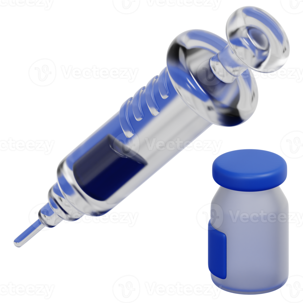 vaccine 3d render icon illustration png