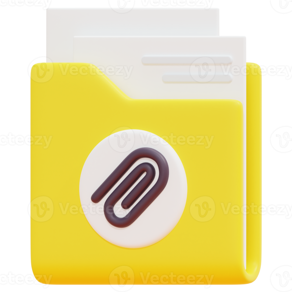 folder 3d render icon illustration png
