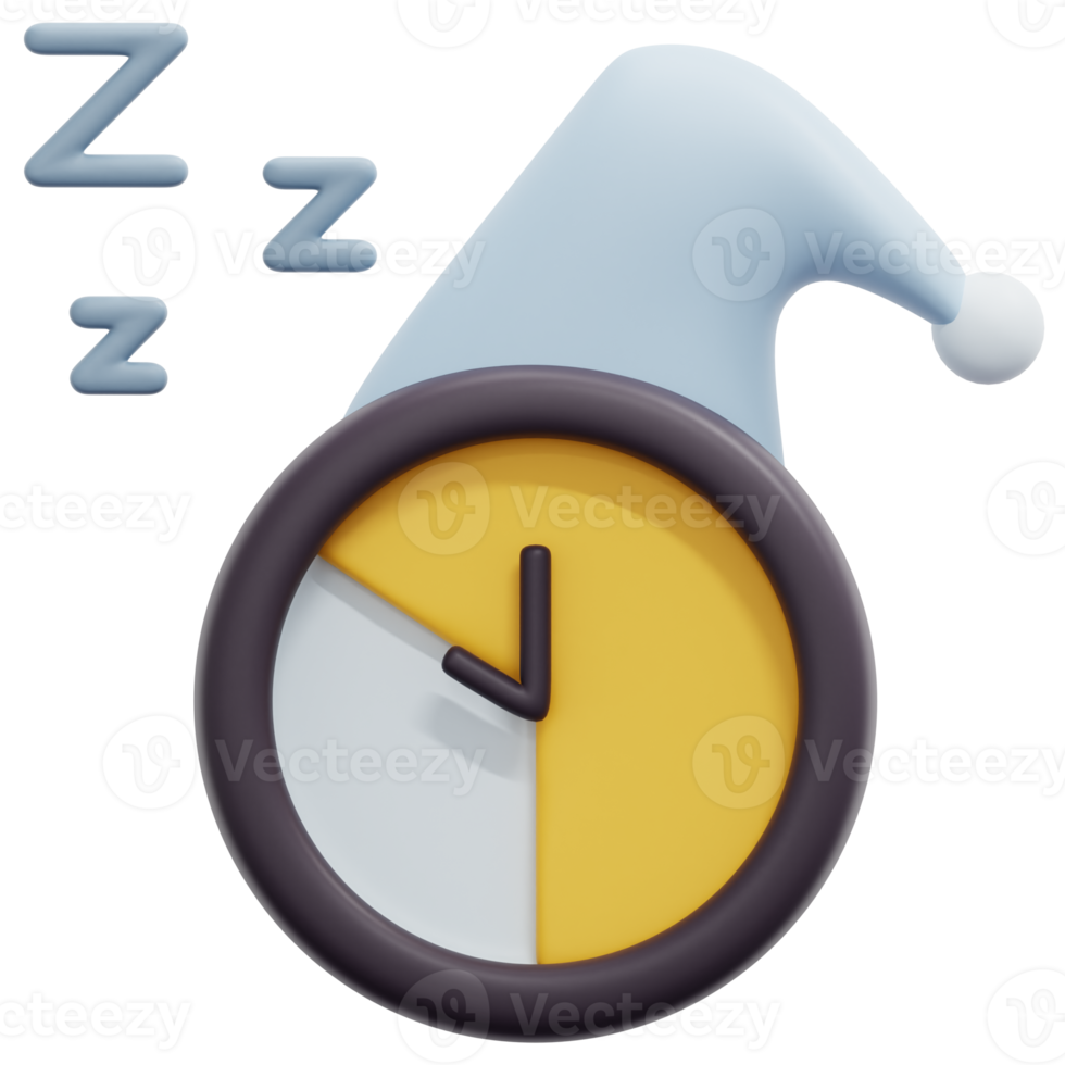 sleep 3d render icon illustration png
