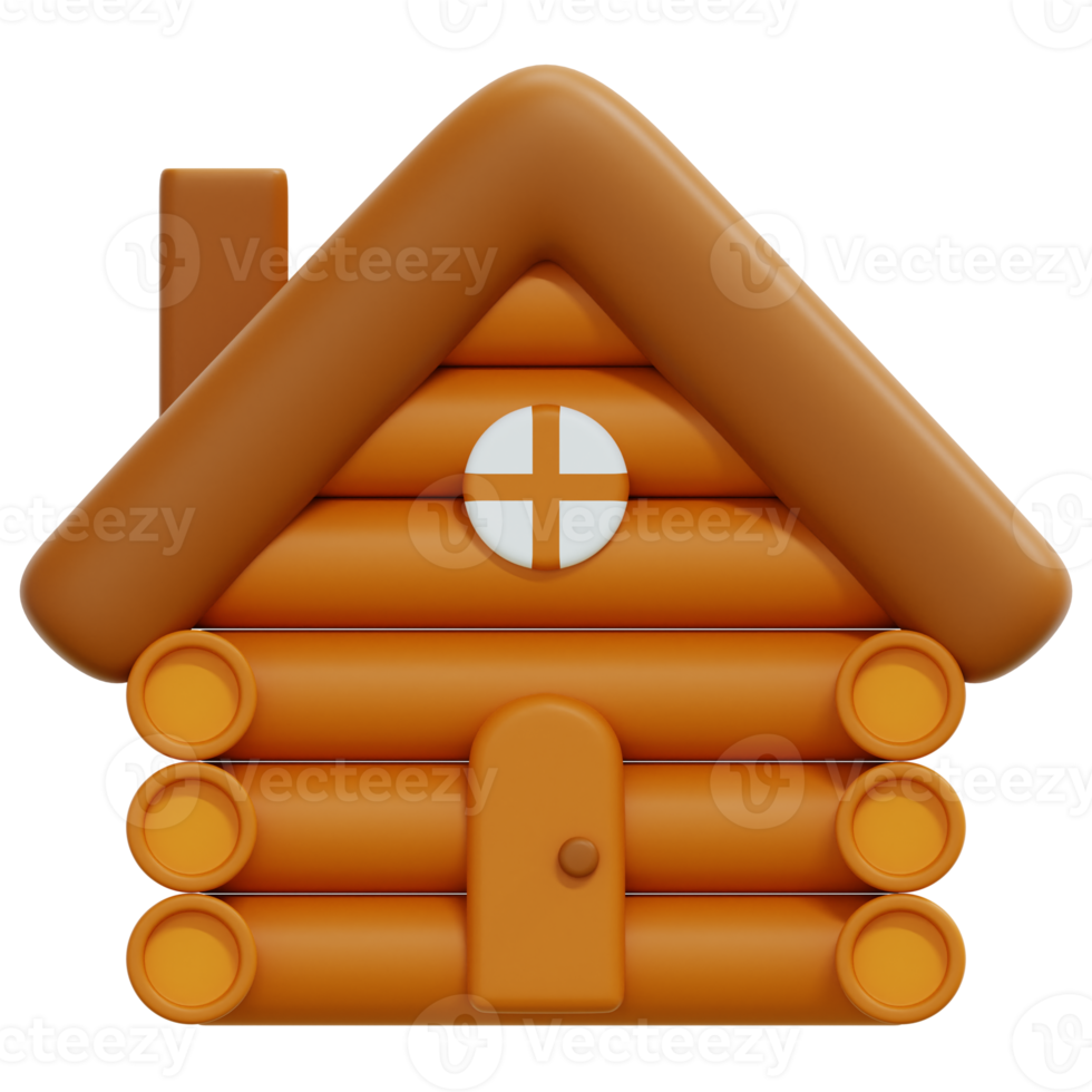 holzhaus 3d-render-symbol-illustration png