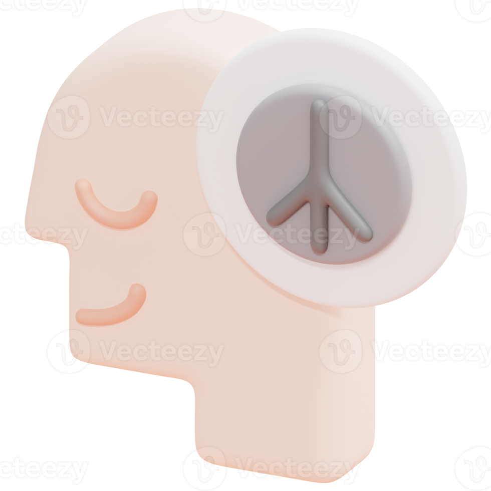 peace 3d render icon illustration png