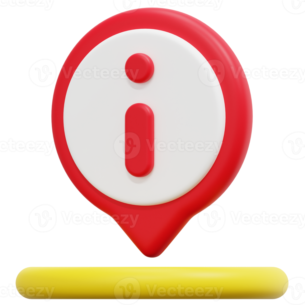 information 3d render icon illustration png