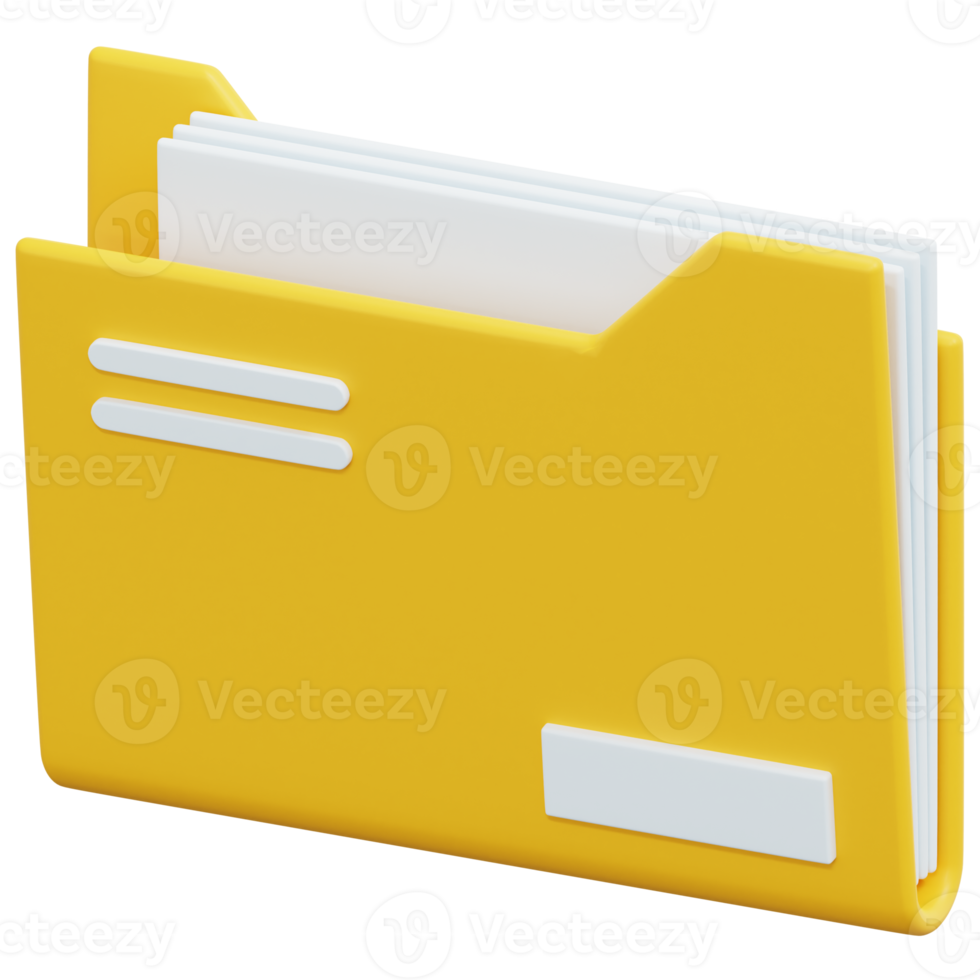 folder 3d render icon illustration png