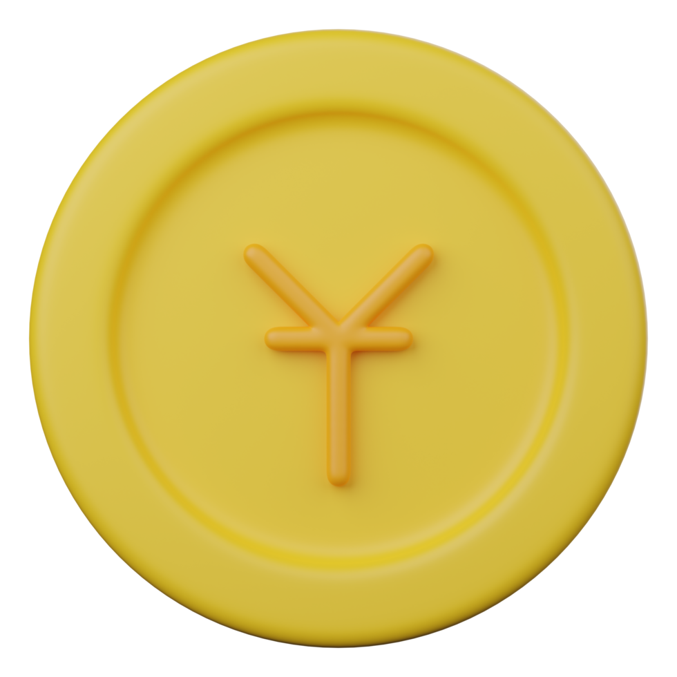 yuan coin 3d icon png