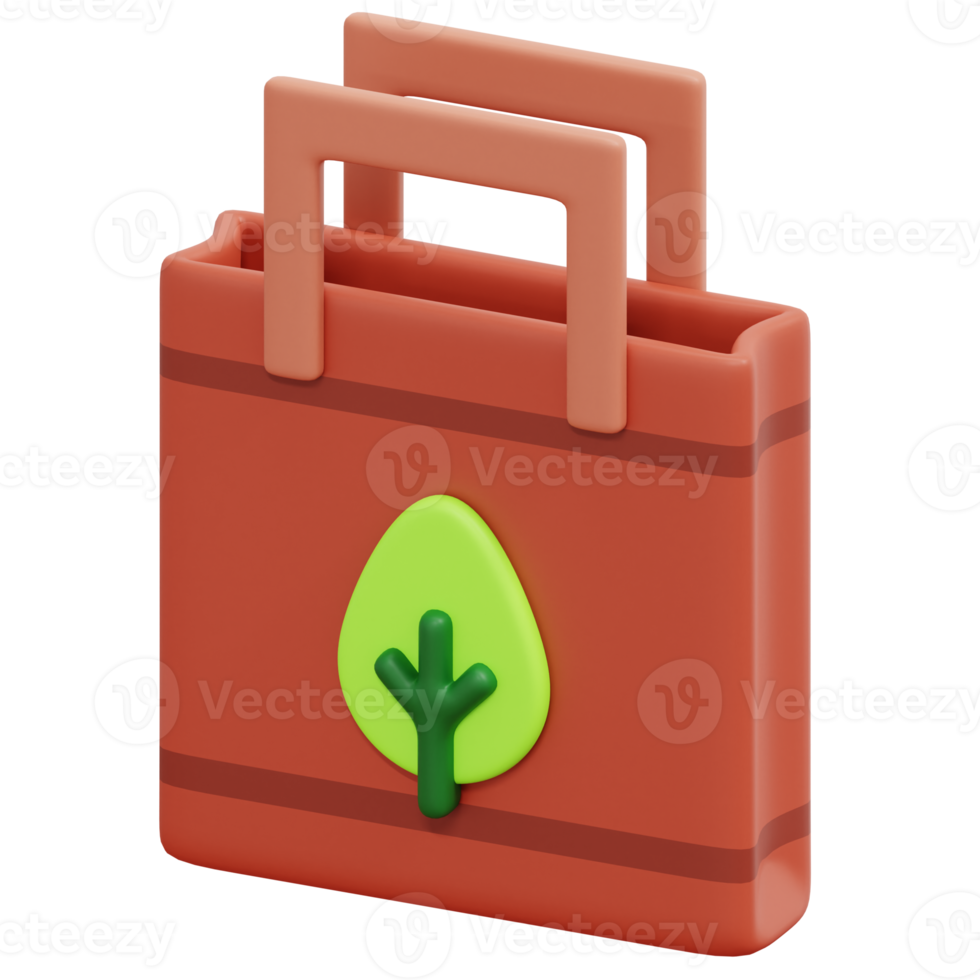 recycle bag 3d render icon illustration png