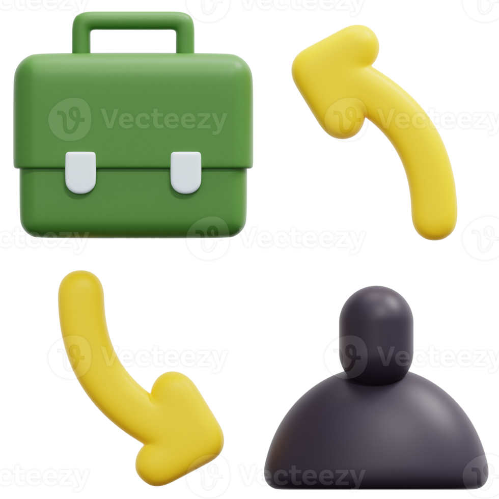 b2c 3d render icon illustration png
