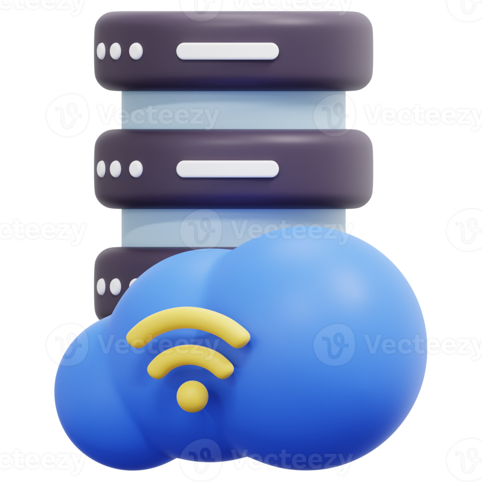 computer server 3d render icon illustration png