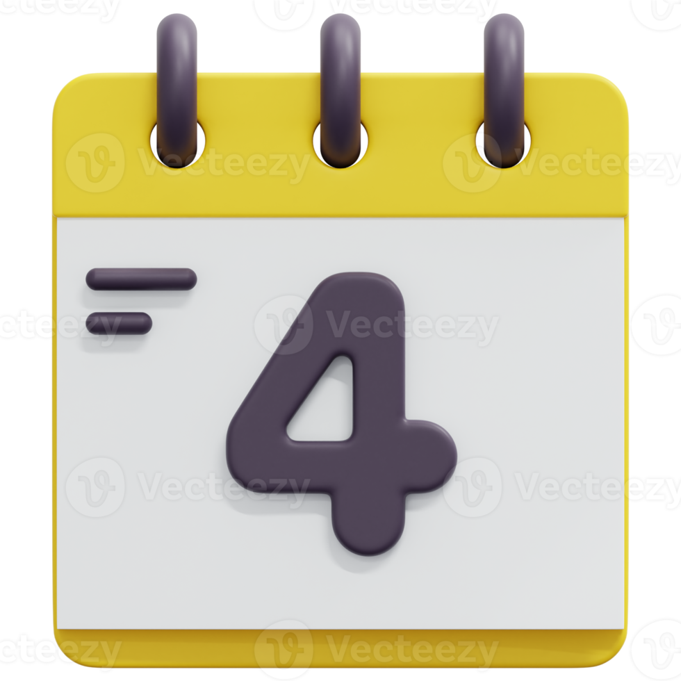 calendar 3d render icon illustration png