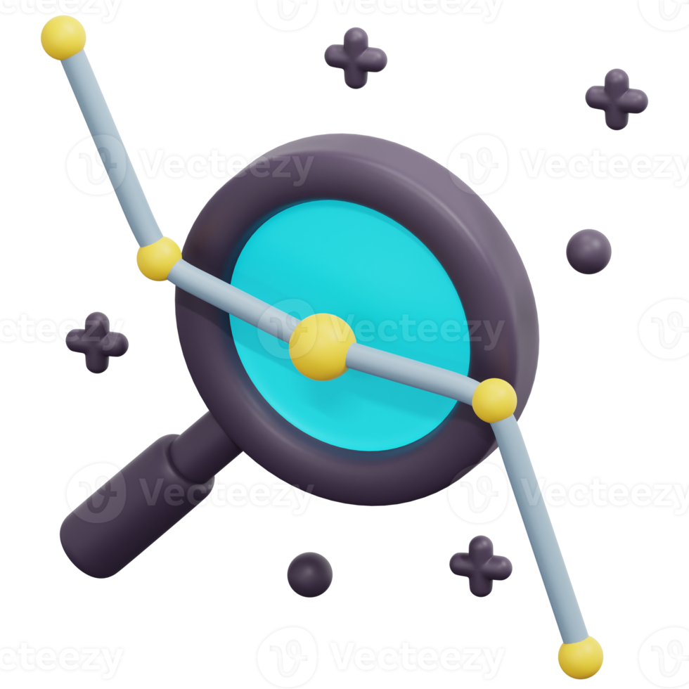 analyse 3d render icon illustration png