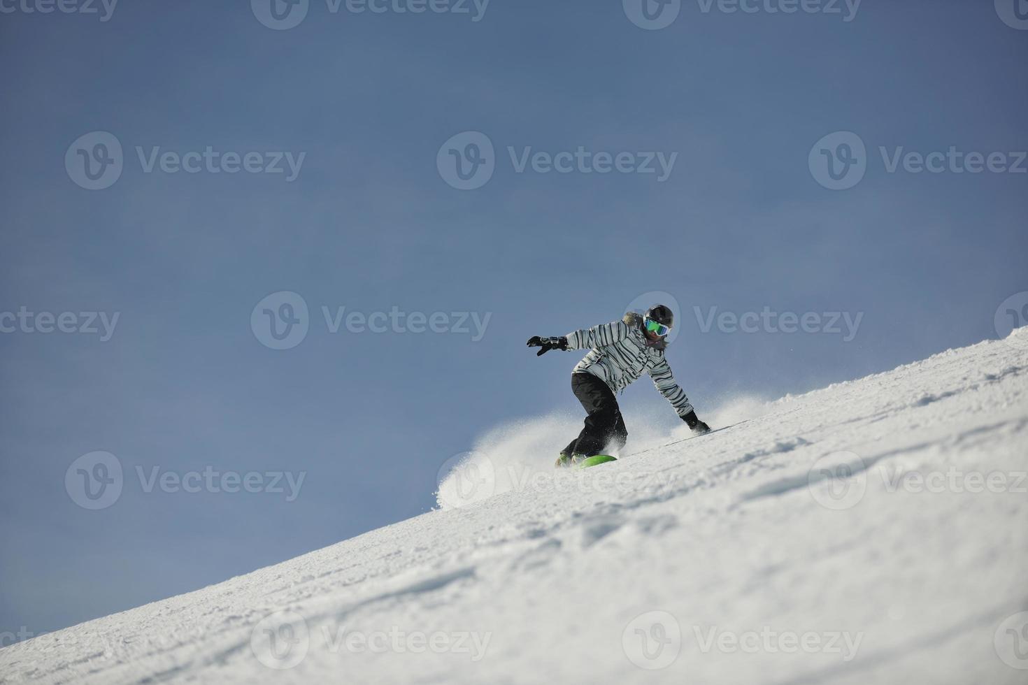 Skiers on mountain photo